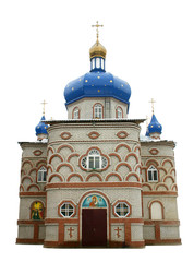 Orthodox church on a white background