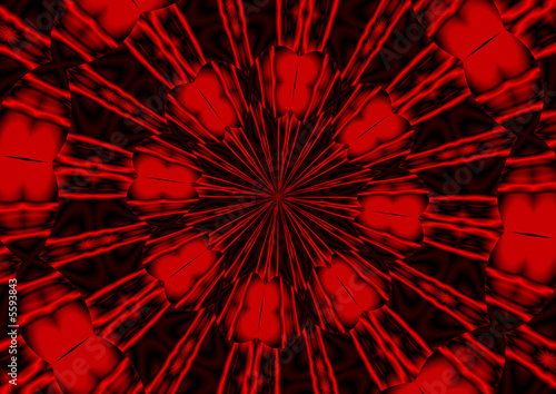 Obraz na płótnie canvas trzyczęściowy "tryptyk" Mandala - fraktal