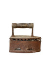 Fototapeta  - Old vintage flat-iron with a wood handle