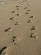 Set of two footprints in the sand