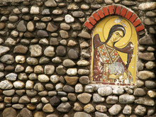 Mural Icon On Stone Wall