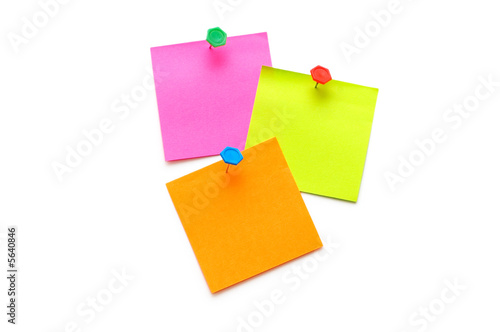Post-it notes isolated on the white background Stock 写真 | Adobe Stock