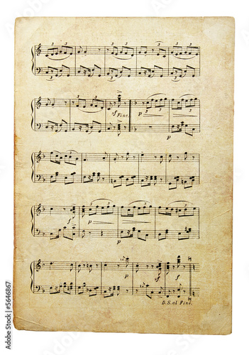 old musical page