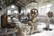 © Carlos Caetano - Old abandoned factory with useless rusty machinery.