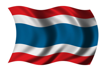 Wall Mural - Flag of Thailand waving in the wind