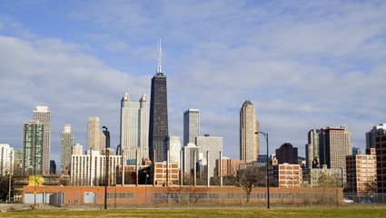 Fototapete - Chicago from the west side