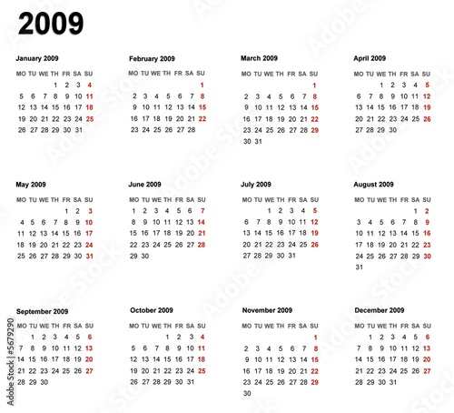  kalender 2009  Buy this stock illustration and explore 