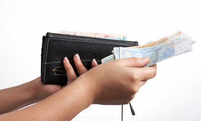 Poster - euro and wallet