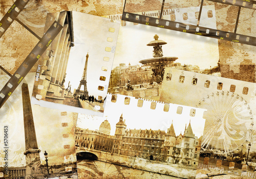 Parisian memories -  old photo- album