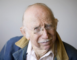 Portrait of a senior citizen wearing glasses 