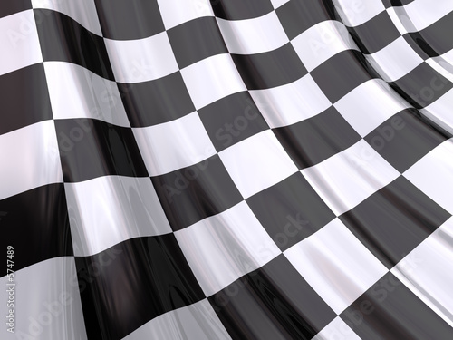 Obraz w ramie Glossy Flag of End of Race