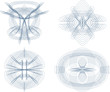 vector pattern rosette guilloche for document decoration