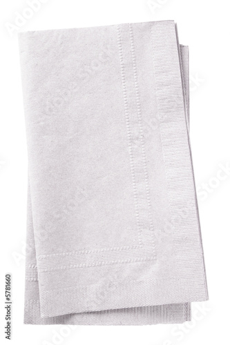 Fotografie, Obraz Clipping path included. Stack of two white napkins.