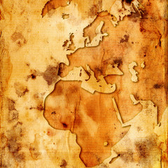 aged Europe map-vintage artwork