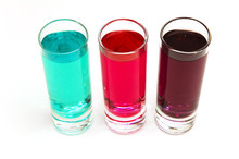 Three Colorful Shot Glasses
