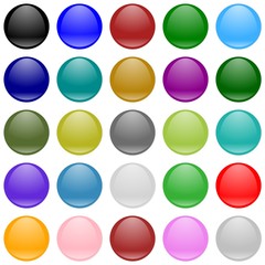 Poster - colorful aqua buttons