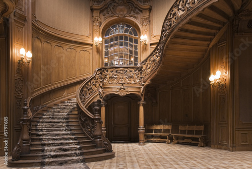 Fotomural Stairs in the Lviv ancient casino