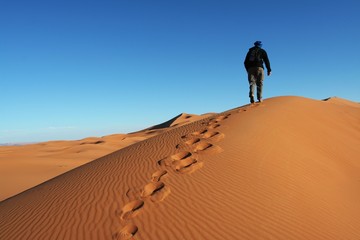 Hike in desert