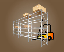 Stockhouse And Fork Lifter Truck