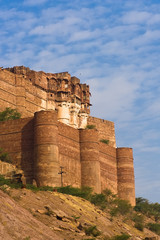 Wall Mural - Meherangarh fort dominating the city - Jodhpur, Rajasthan, India