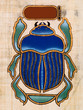 Leinwandbild Motiv Egyptian papyrus, Beetle