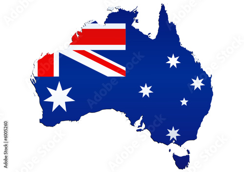 Carte De L Australie Drapeau Stock Vector Adobe Stock