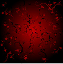 Red Black Curves Seamless Background