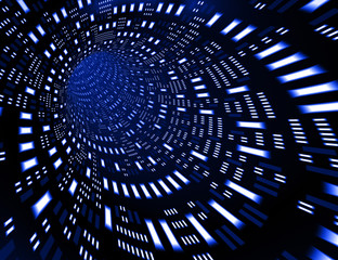 Poster - High-resolution 3d rendered technology tunnel