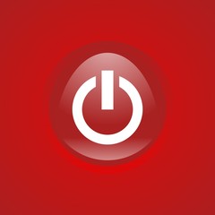 Poster - red power button