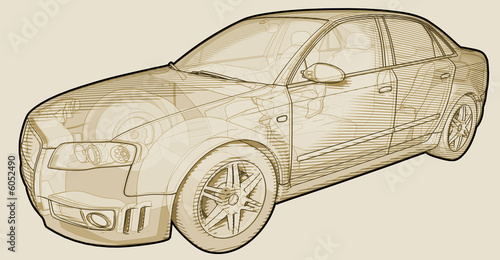 Perspective Sketchy Illustration Of An Audi Adobe Stock でこのストックイラスト を購入して 類似のイラストをさらに検索 Adobe Stock