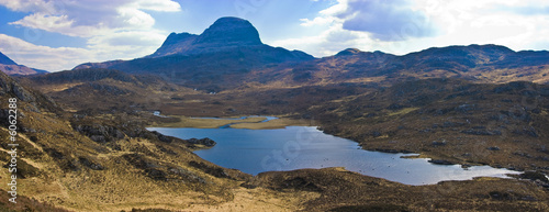 Obraz na płótnie canvas dwuczęściowy "dyptyk" Mount sulven, assynt - zachodnie wyżyny szkocji