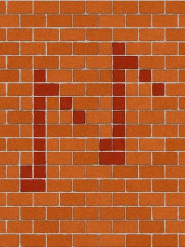 musical symbols on seamlessly brickwall tile