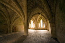 Vaulted Ceilings In Fountains Abbey In North Yorkshire