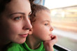 © Pavel Losevsky - mother and son look in train`s window