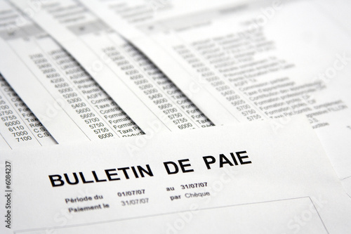 Fotografía Rémunération, salaire et bulletin de paie