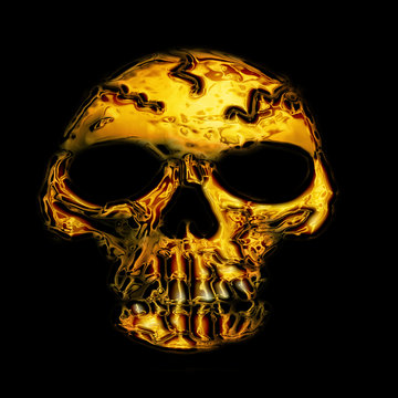 golden skull