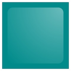 Poster - dark cyan square aqua button isolated