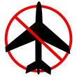 canvas print picture - Flugzeug Verbot