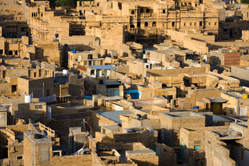 Wall Mural - Aerial view of the old city - Jaisalmer, Rajasthan, India