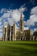 View of Salisbury Cathedral in England