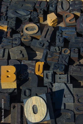 Fotografía collection of wood type blocks