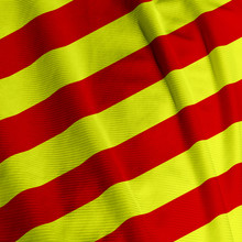 Close Up Of The Catalunyan Flag, Square Image