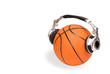 © Aliaksandr Zabudzko - Basketball ball and headphones on a white background