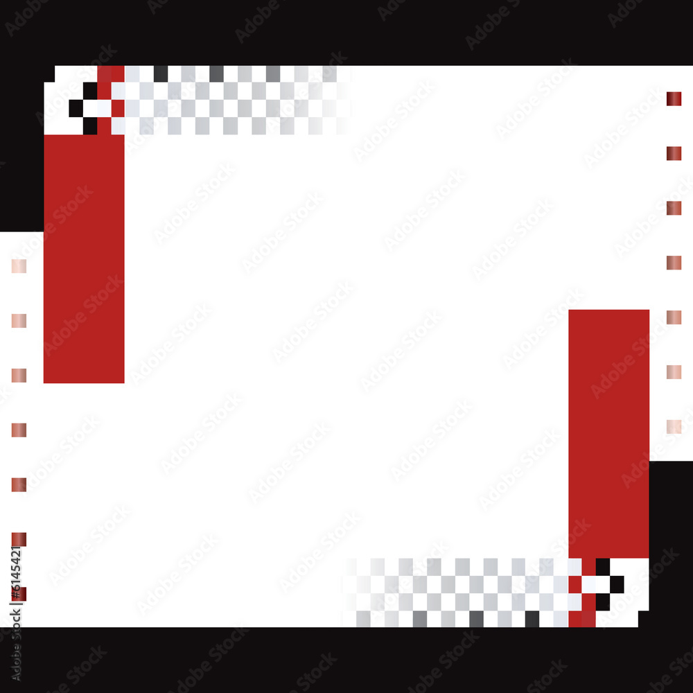 Red and black squares and rectangles border Stock Illustration | Adobe ...