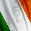 Close up of the Irish flag, square image