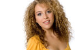 © EastWest Imaging - A happy teenage girl with curly hair on white background