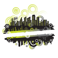 Poster - Cityscape, abstract frame, with place for your text