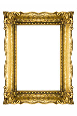 Gold Frame isolated on white