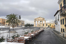 Athens, Greece - Winter Season At Roman Agora