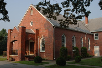 Wall Mural - Red Brick church